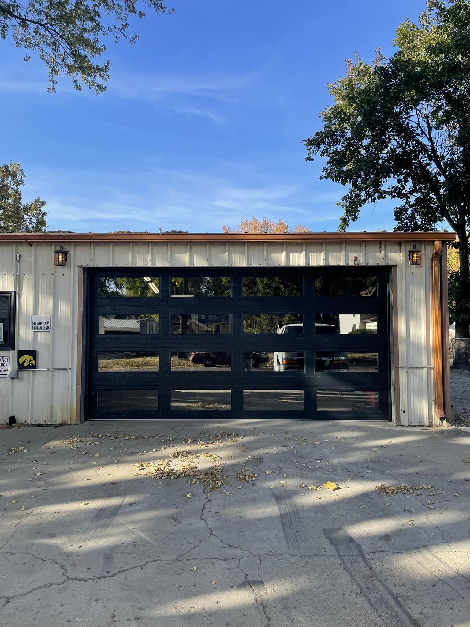 Wood texture garage doors